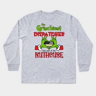 Funny Christmas Dispatcher Kids Long Sleeve T-Shirt